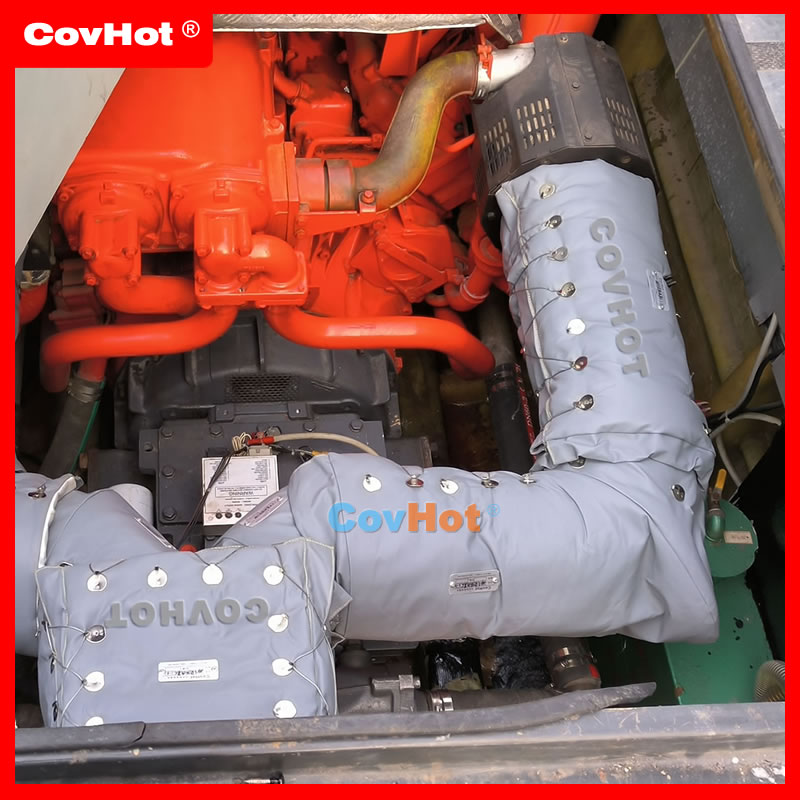 柔性排氣管排煙管絕熱套，工程車輛船舶火車發(fā)動(dòng)機(jī)排氣系統(tǒng)防護(hù)罩